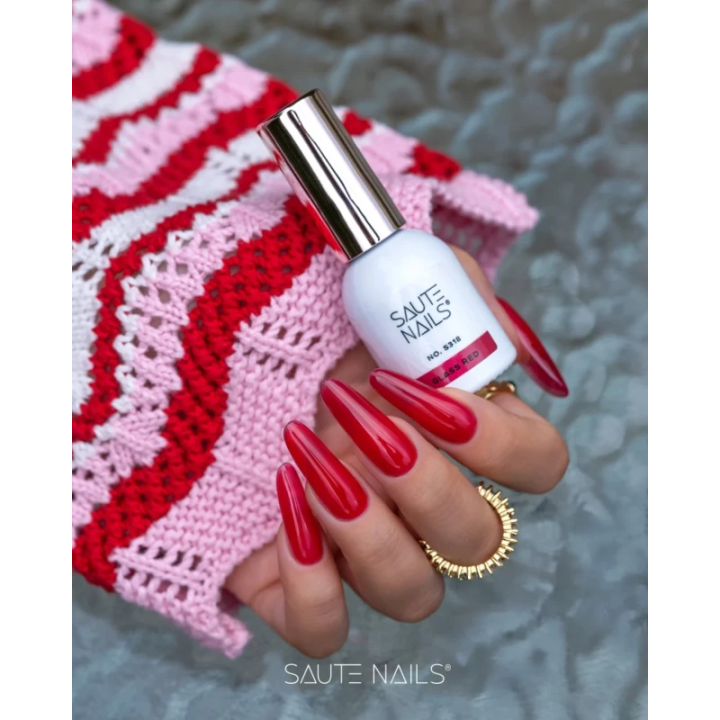 S318 Glass Effect Glass Red Hybrid Polish