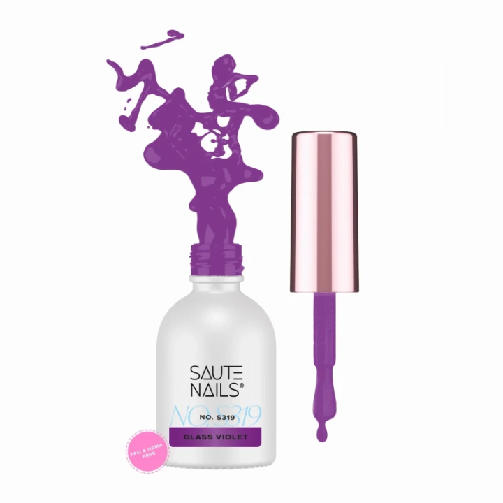 S319 Glass Effect Glass Violet Hybrid Polish