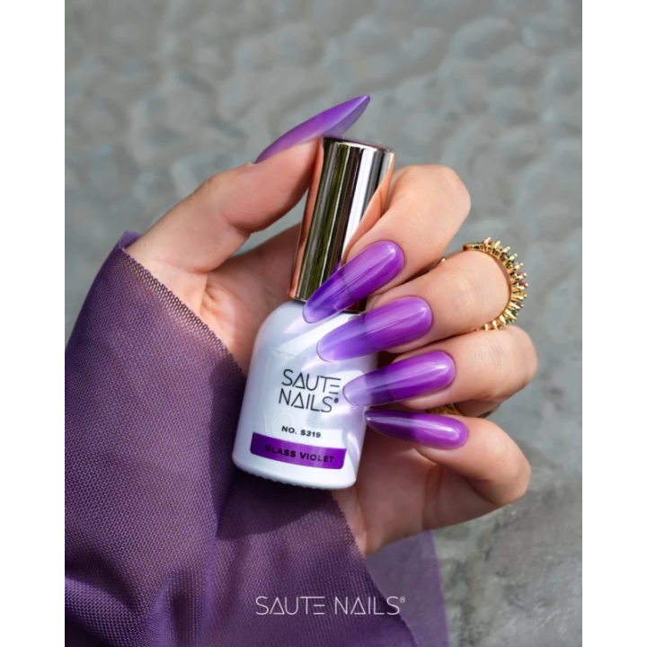 S319 Glass Effect Glass Violet Hybrid Polish