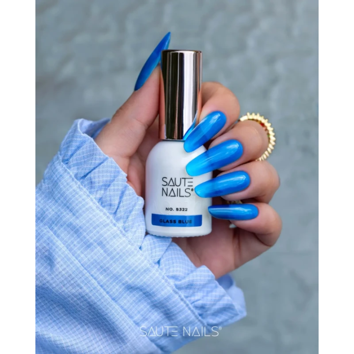 S322 Glass Effect Glass Blue Hybrid Polish