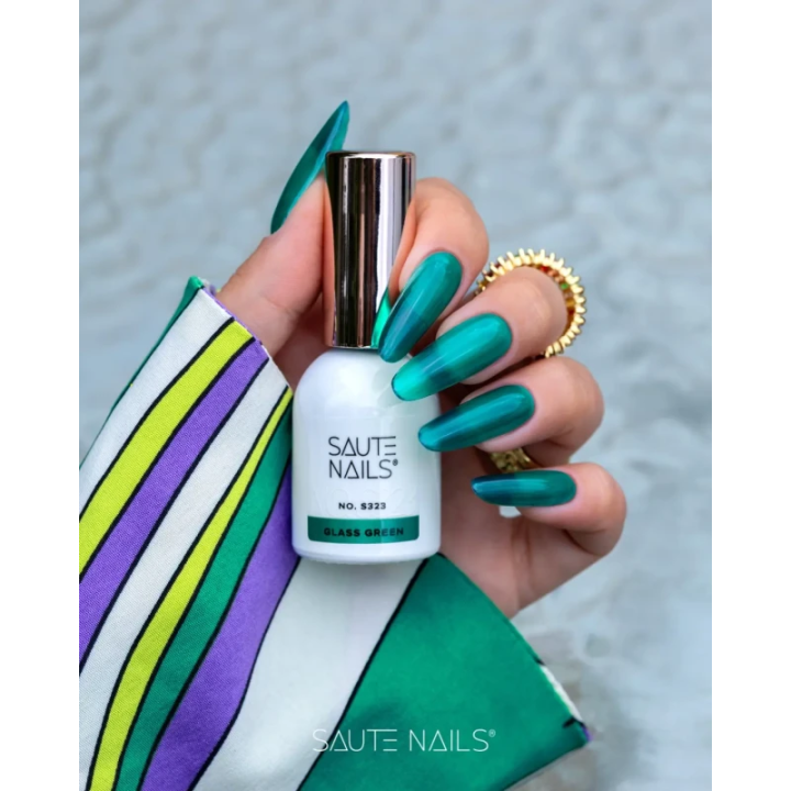 S323 Glass Effect Glass Green Hybrid Polish